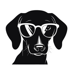 Dachshund dog face isolated on a white background