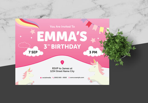 White And Pink Pallet Candy Color BirthdayCard