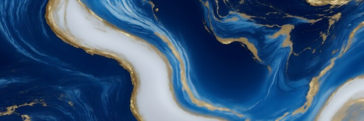 Blue marble texture background. Smooth stone surface enhanced with subtle golden and white accents...