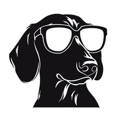 Dachshund dog face isolated on a white background