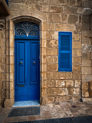 old blue door in the Malta