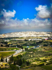 view from Mdina in Malta Island 