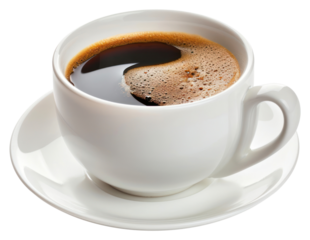 PNG A cup of americano coffee drink mug white background.