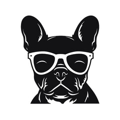 French bulldog Portrait. Vector illustration.
