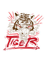 tiger illustration design for sukajan is mean japan traditional cloth or t-shirt with digital hand drawn Embroidery Men T-shirts Summer Casual Short Sleeve Hip Hop T Shirt Streetwear