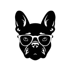 Obraz premium French bulldog Portrait. Vector illustration.