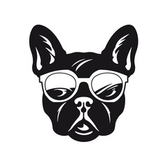 French bulldog Portrait. Vector illustration.
