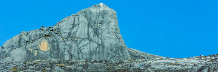 Mount Kinabalu is the highest mountain on the island of Borneo.