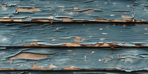 This image depicts aged wooden planks with peeling blue paint, evoking a sense of history and wear