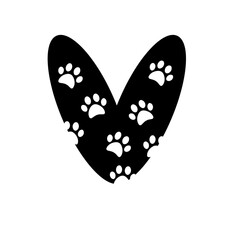 Dog Doodle Heart SVG