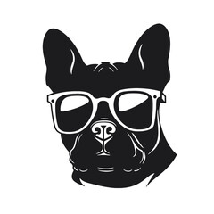 dog vector french bulldog logo icon cartoon character illustration 