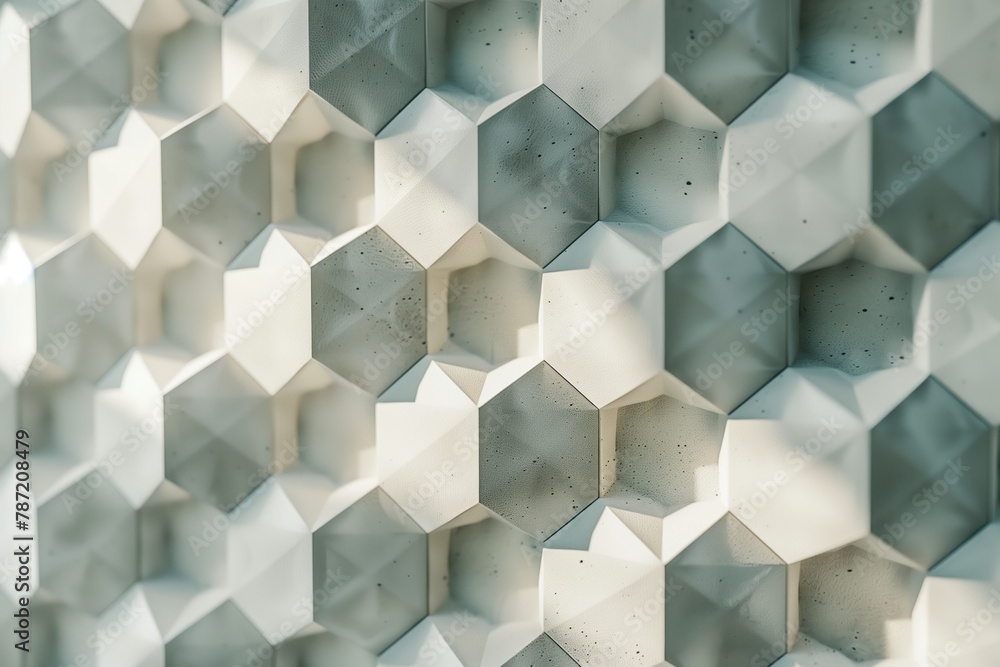 Poster sophisticated abstract geometric hexagon 3d pattern. background image. created with generative ai te