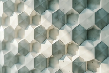 Sophisticated abstract geometric hexagon 3d pattern. Background image. Created with Generative AI technology.