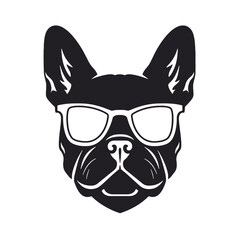 Cute french bulldog sketch. Vector illustration