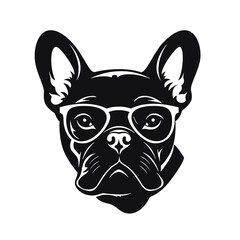 Cute french bulldog sketch. Vector illustration
