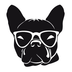 Cute french bulldog sketch. Vector illustration