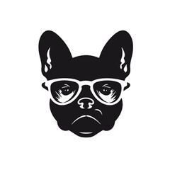 Cute french bulldog sketch. Vector illustration