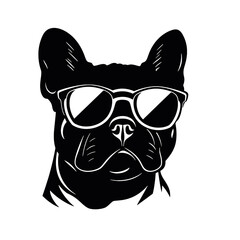 Cute french bulldog sketch. Vector illustration