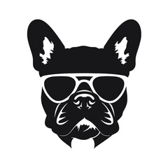 Cute french bulldog sketch. Vector illustration