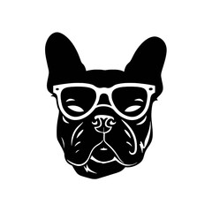 Cute french bulldog sketch. Vector illustration