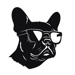 Cute french bulldog sketch. Vector illustration