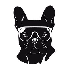Cute french bulldog sketch. Vector illustration
