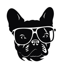 Cute french bulldog sketch. Vector illustration