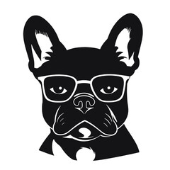 Cute french bulldog sketch. Vector illustration