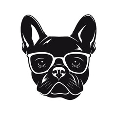 Cute french bulldog sketch. Vector illustration