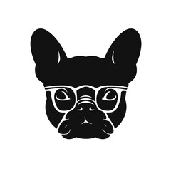 Cute french bulldog sketch. Vector illustration