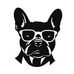 Cute french bulldog sketch. Vector illustration