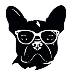 Cute french bulldog sketch. Vector illustration