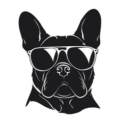 Cute french bulldog sketch. Vector illustration