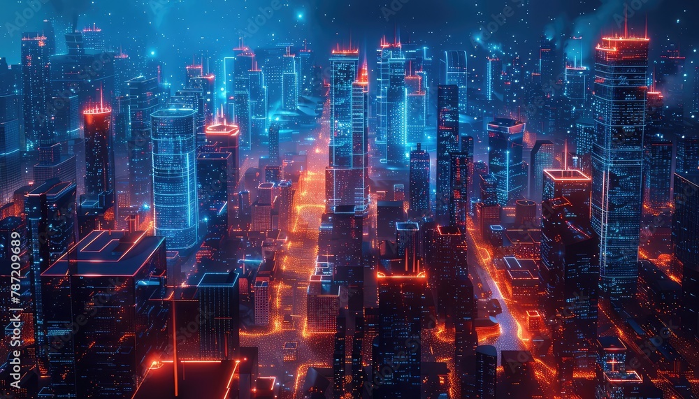 Poster tokenization concept art, design a background showcasing the tokenization of assets like real estate