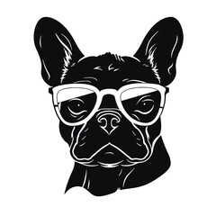 French Bulldog with sunglasses 