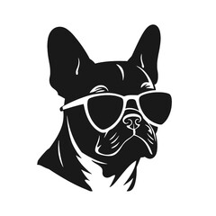 French Bulldog with sunglasses 