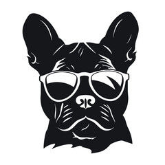 French Bulldog with sunglasses 