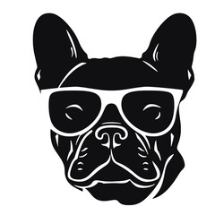 French Bulldog with sunglasses 