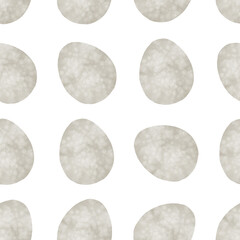 Seamless pattern with easter eggs, hand drawn illustration in watercolor style