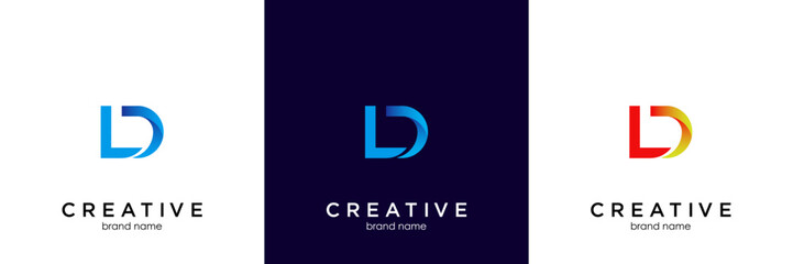 d l dl ld logo design vector symbol graphic idea creative