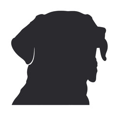 Rottweiler, Silhouettes Dog Face SVG, black and white Rottweiler vector