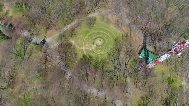 Adam Mickiewicz Mound Sanok Kopiec Aerial View Poland