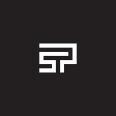 SP monogram logo - black and white.