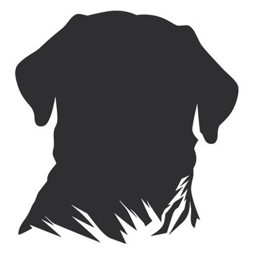 Rottweiler, Silhouettes Dog Face SVG, black and white Rottweiler vector