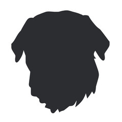 rottweiller head symbol silhouette flat design vector illustration. Dog Logo