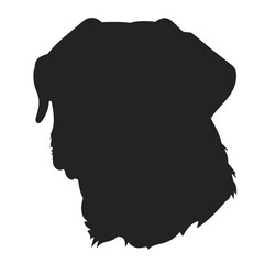 rottweiller head symbol silhouette flat design vector illustration. Dog Logo