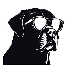 rottweiller head symbol silhouette flat design vector illustration. Dog Logo