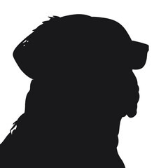 rottweiller head symbol silhouette flat design vector illustration. Dog Logo