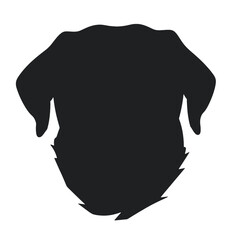 rottweiller head symbol silhouette flat design vector illustration. Dog Logo