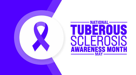 May is National Tuberous Sclerosis Awareness Month background template. Holiday concept. use to background, banner, placard, card, and poster design template with text inscription and standard color. 